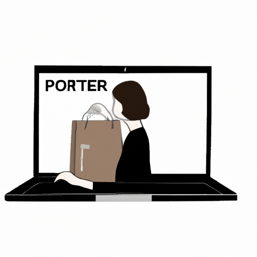 3. איור המציג אישה גולשת בחנות המקוונת Net-a-Porter במחשב הנייד שלה
