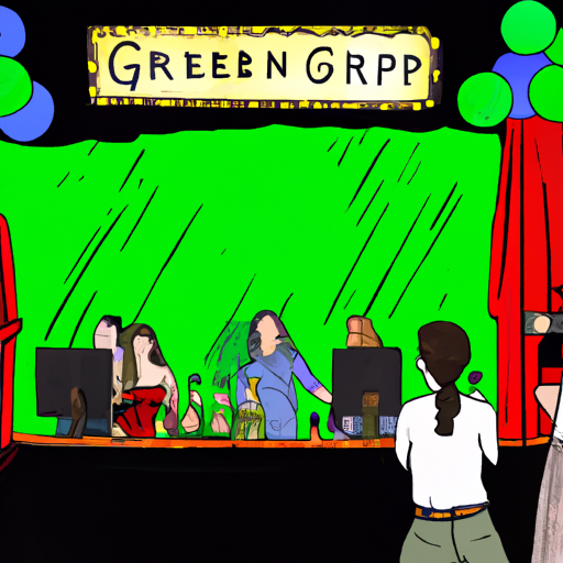 3. איור של מסיבת נושא בה נעשה שימוש במסך ירוק להעצמת האווירה